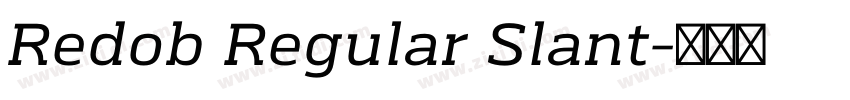 Redob Regular Slant字体转换